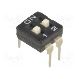 20 pcs : NDI-02H-V - Switch: DIP-SWITCH, Poles number: 2, ON-OFF, 0.1A/24VDC, Pos: 2
