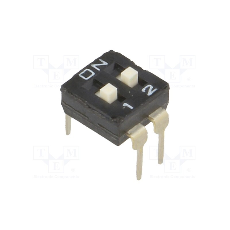 20 pcs : NDI-02H-V - Switch: DIP-SWITCH, Poles number: 2, ON-OFF, 0.1A/24VDC, Pos: 2