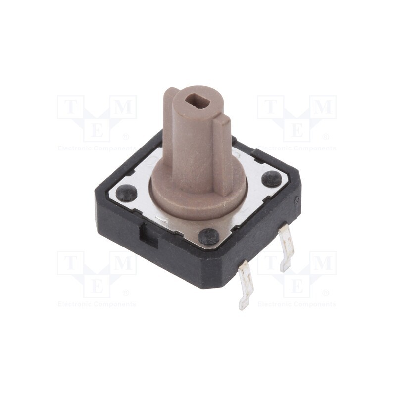 20 pcs : PTS125SM12-2 LFS - Microswitch TACT, SPST, Pos: 2, 0.05A/12VDC, THT, none, 1.8N, 12mm