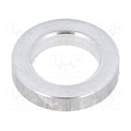 20 pcs : 3310/6,2X02 - Spacer sleeve, 2mm, cylindrical, aluminium, Out.diam: 10mm