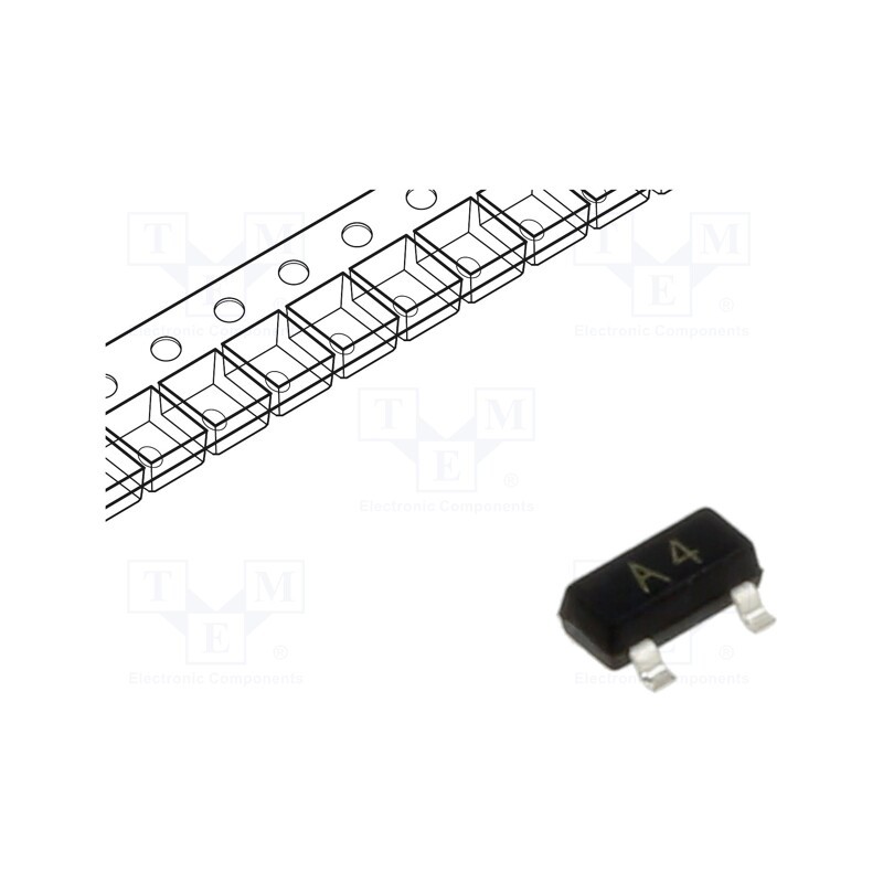 50 pcs : BAV70TR - Diode: switching, SMD, 70V, 0.2A, 6ns, SOT23, Ufmax: 1.25V, Ifsm: 2A