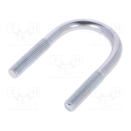 10 pcs : CB.8..35..68(1') - U-bolt, B, 1.25, steel, zinc, Thread len: 32mm, for fixing pipes