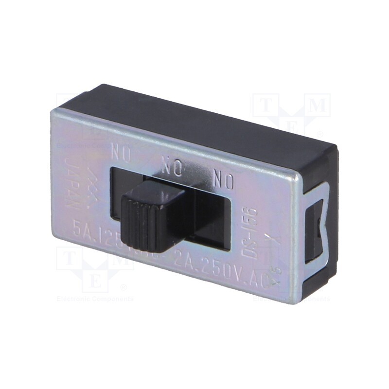 10 pcs : DS156-X - Switch: slide, Pos: 3, 2A/250VAC, No.of term: 4, THT, Leads: for PCB