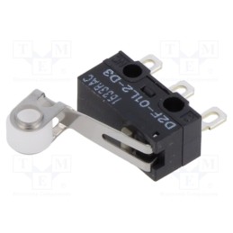 10 pcs : D2F-01L2-D3 - Microswitch SNAP ACTION, 0.1A/30VDC, SPDT, Rcont max: 100mΩ, IP40