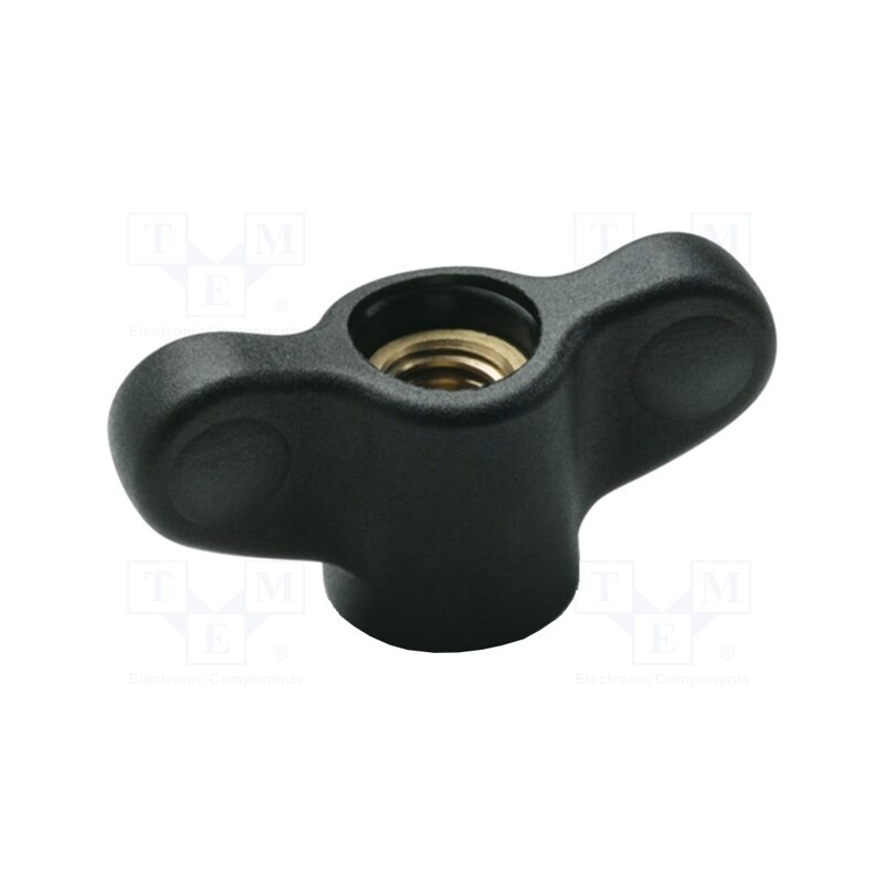 10 pcs : CWN.32 FP-M6 - Knob wing, Int.thread: M6, 12mm, H: 16.5mm, technopolymer PA