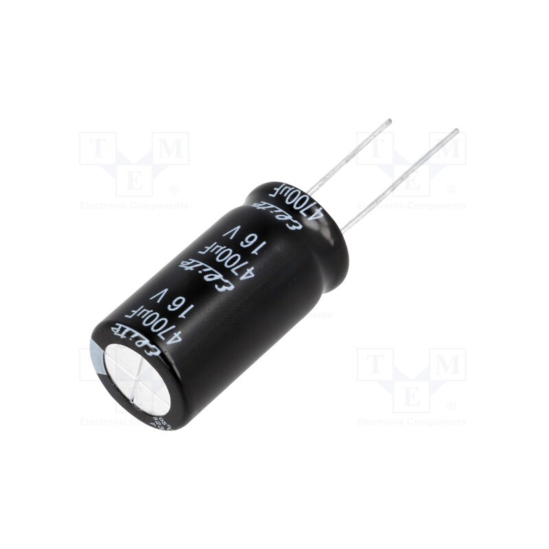 10 pcs : PF1C472MNN1632 - Capacitor: electrolytic, THT, 4700uF, 16VDC, Ø16x31.5mm, ±20%
