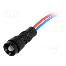10 pcs : LB-D5-12AC/DC - Indicator: LED, recessed, blue, 12VDC, 12VAC, Ø11mm, IP40, plastic