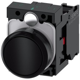 1 pcs - Siemens SIRIUS ACT Series Push Button Complete Unit, Panel Mount, 22mm Cutout, SPST