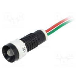 10 pcs : LW-D5-24AC/DC - Indicator: LED, recessed, white, 24VDC, 24VAC, Ø11mm, IP40, plastic
