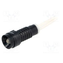 10 pcs : LW-D5-230AC - Indicator: LED, recessed, white, 230VAC, Ø11mm, IP40, leads 300mm