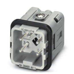 1 pcs - Phoenix Contact Heavy Duty Power Connector Insert, 24A, Male, 4 Contacts