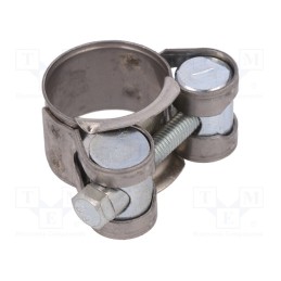 10 pcs : S2020 - T-bolt clamp, W: 18mm, Clamping: 20÷22mm, chrome steel AISI 430, S