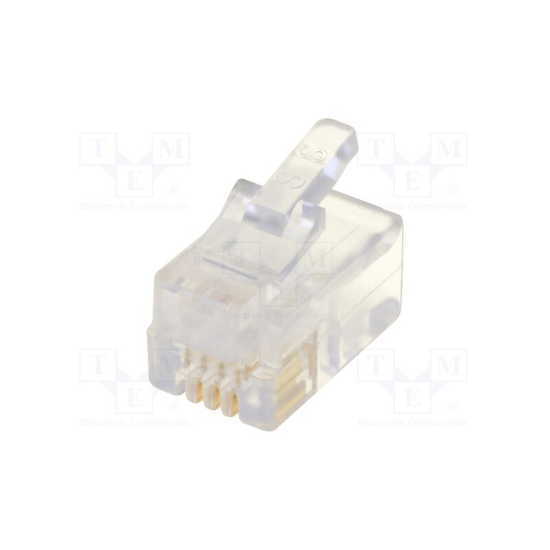 20 pcs : 940-SP-3044 - Plug, RJ9, PIN: 4, Layout: 4p4c, for cable, IDC,crimped