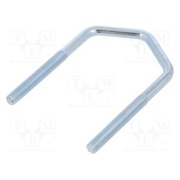 10 pcs : CBTD.8.61(2') - U-bolt, D, 1.25, steel, zinc, Thread len: 55mm, for antenna fixing