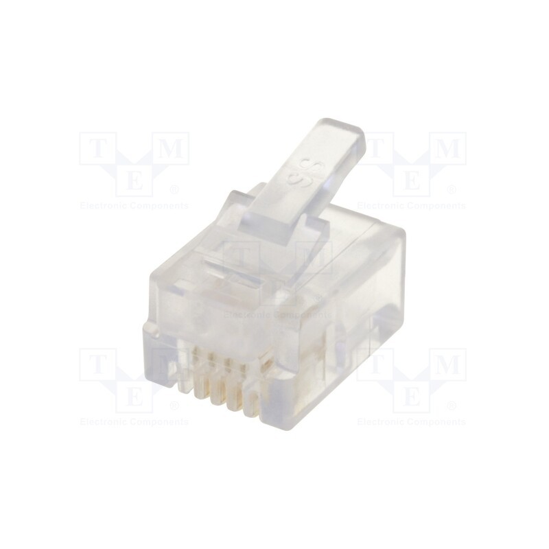 20 pcs : 940-SP-3046 - Plug, RJ11, PIN: 4, Layout: 6p4c, for cable, IDC,crimped