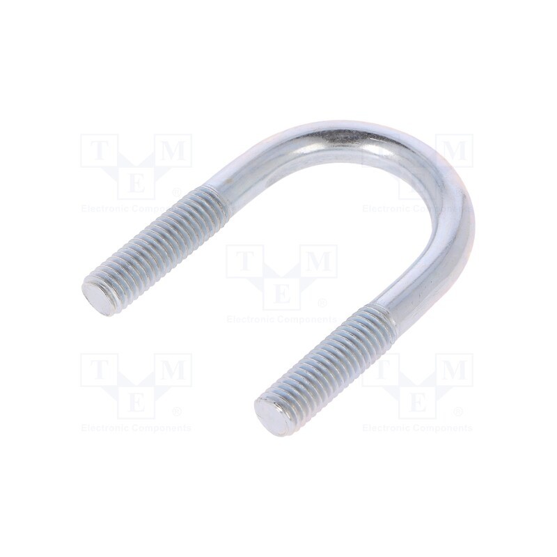 10 pcs : CB.8..28..58(3/4') - U-bolt, B, 1.25, steel, zinc, Thread len: 25mm, for fixing pipes