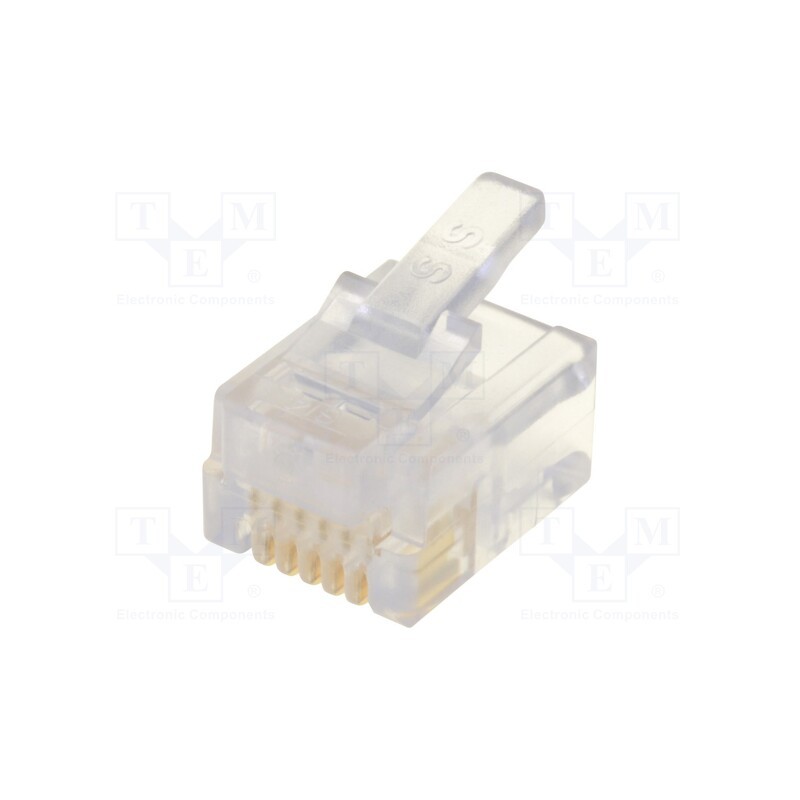 20 pcs : 940-SP-3066R - Plug, RJ12, PIN: 6, Layout: 6p6c, for cable, IDC,crimped
