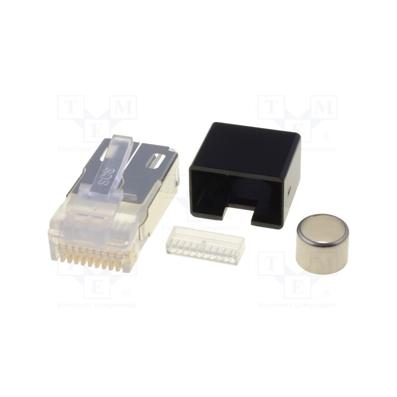 10 pcs : 940-SP-361010-A161 - Plug, RJ50, PIN: 10, shielded, Layout: 10p10c, for cable