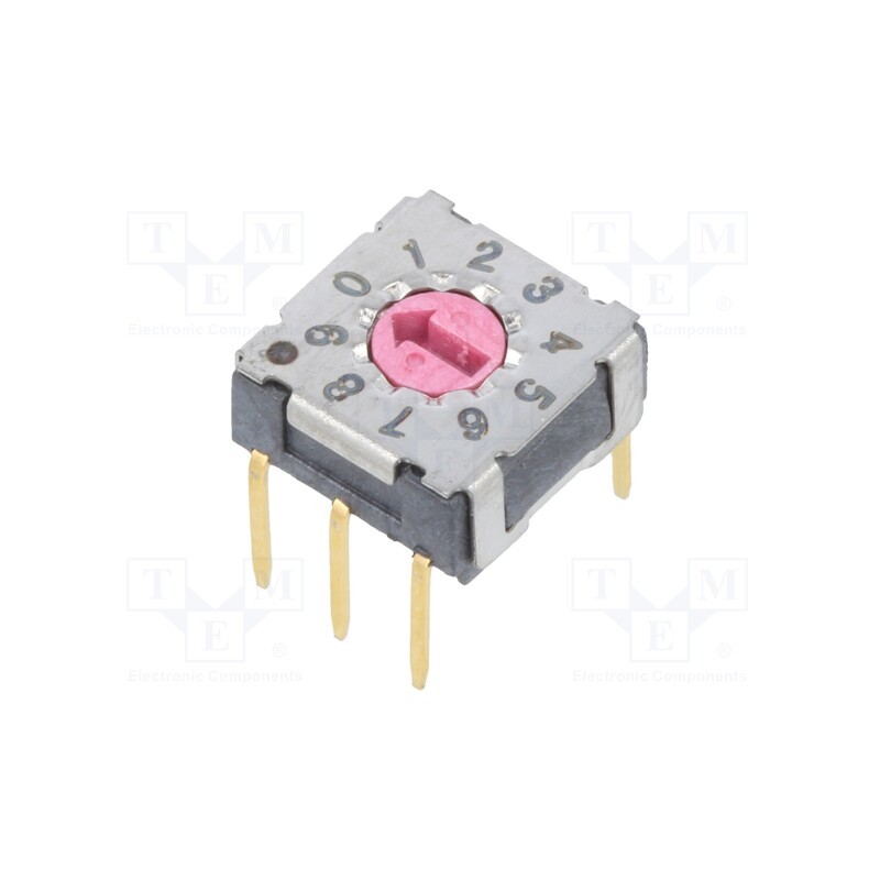 10 pcs : MSDR-10 - Encoding switch, DEC/BCD, Pos: 10, THT, Rcont max: 80mΩ, M