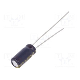 20 pcs : EEUFC1H2R2 - Capacitor: electrolytic, low ESR, THT, 2.2uF, 50VDC, Ø5x11mm, ±20%