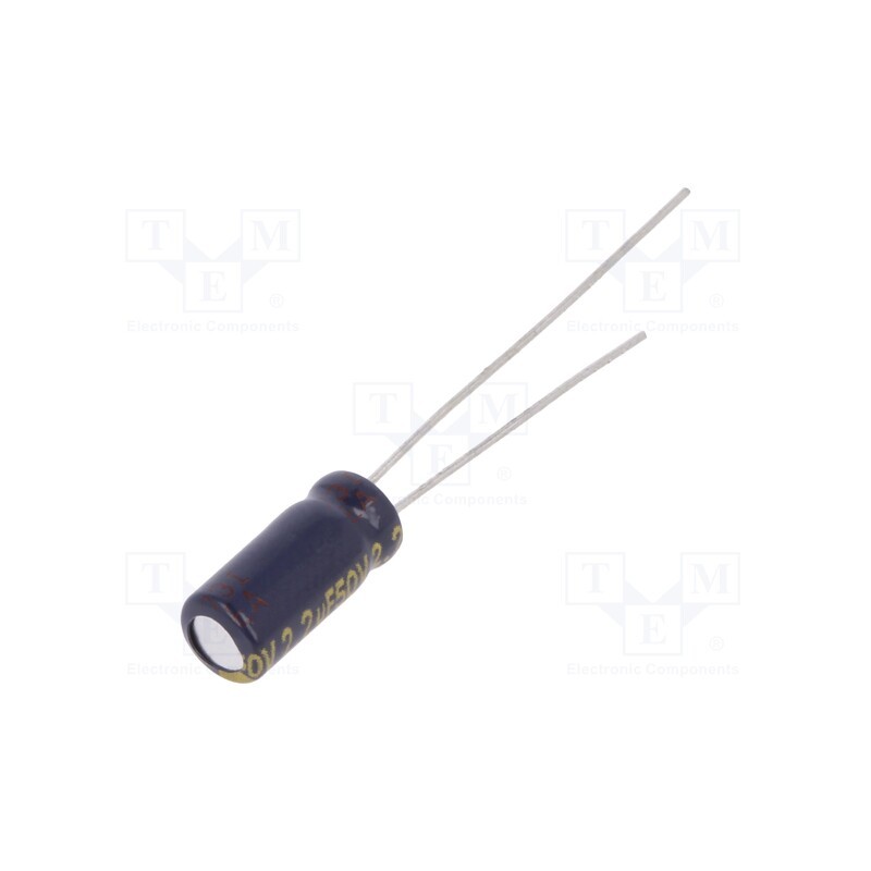 20 pcs : EEUFC1H2R2 - Capacitor: electrolytic, low ESR, THT, 2.2uF, 50VDC, Ø5x11mm, ±20%