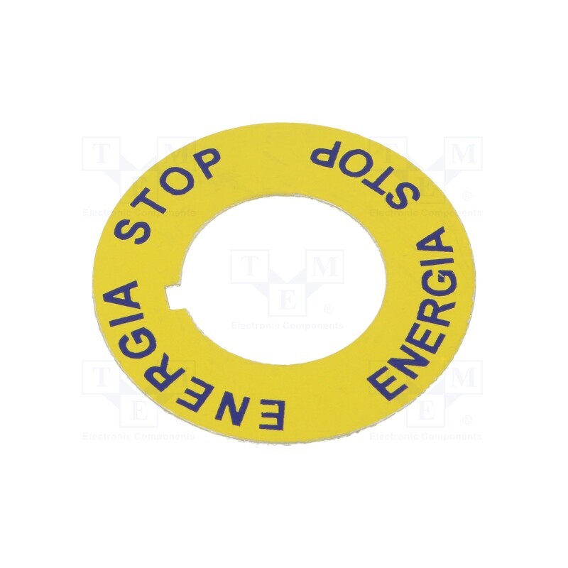 10 pcs : ST22-4509\P02 - Warning plate, 22mm, ST22