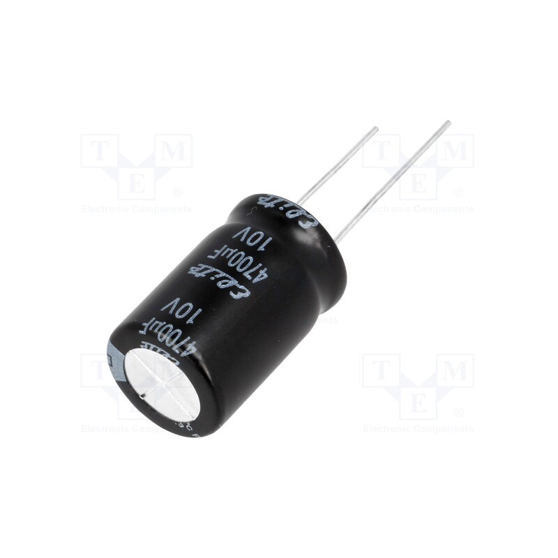 10 pcs : PF1A472MNN1625 - Capacitor: electrolytic, THT, 4700uF, 10VDC, Ø16x25mm, Pitch: 7.5mm