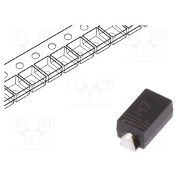 50 pcs : M7 - Diode: rectifying, SMD, 1kV, 1A, SMAJ, Ufmax: 1.1V, Ifsm: 30A