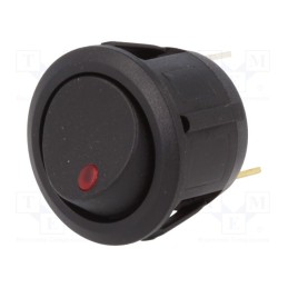10 pcs : R13-112B2-02-BBR - ROCKER, SPST, Pos: 2, ON-OFF, 20A/14VDC, red, LED,point, 14V, 50mΩ
