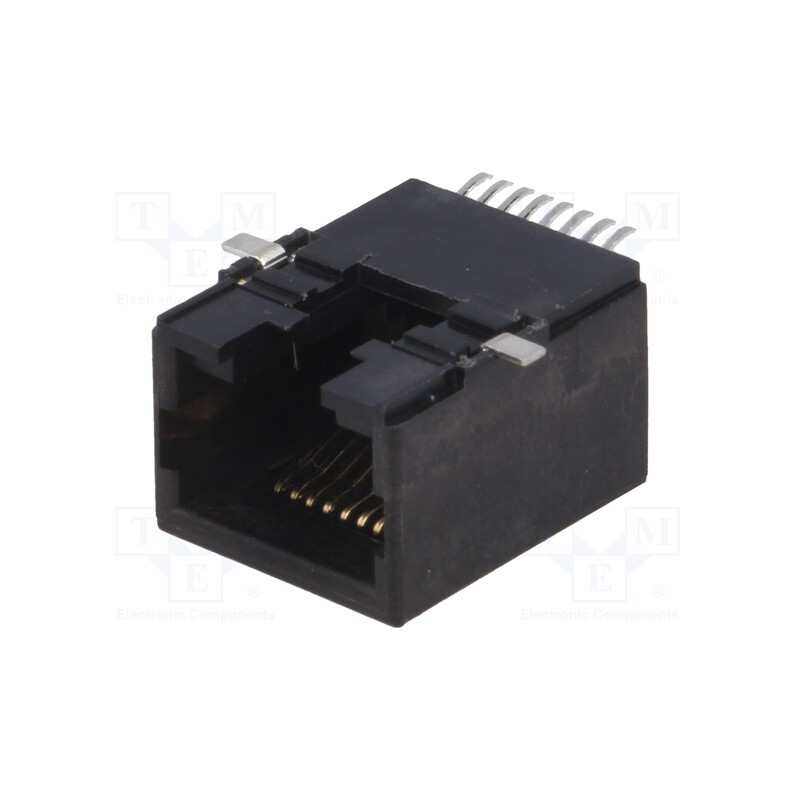 10 pcs : 944 - Socket, RJ45, PIN: 8, Layout: 8p8c, on PCBs, SMT, horizontal