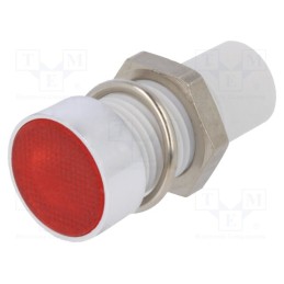 20 pcs : SKC080 - Indicator: LED, flat, Ø8mm, polycarbonate, ØLED: 5mm, Body: silver
