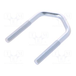 10 pcs : CBTD.8.43(1 1/4') - U-bolt, D, 1.25, steel, zinc, Thread len: 41mm, for antenna fixing