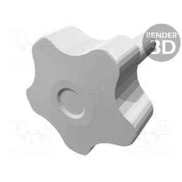 10 pcs : VCT.40 P-M10X30-C9 - Knob, Ø: 40mm, Ext.thread: M10, 30mm, H: 27mm, technopolymer PP