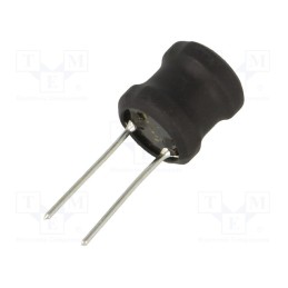 10 pcs : COIL1010-2.2 - Inductor: wire, THT, 2.2mH, Ioper: 550mA, 3.5Ω, ±10%, Ø11.5x11.5mm