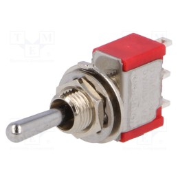 10 pcs : - Switch: toggle, Pos: 3, SP3T, (ON)-OFF-(ON), 2A/250VAC, 5A/28VDC