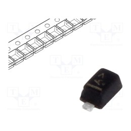 50 pcs : 1SS400T1G - Diode: switching, SMD, 100V, 0.2A, 4ns, SOD523F, Ufmax: 1.2V, 200mW