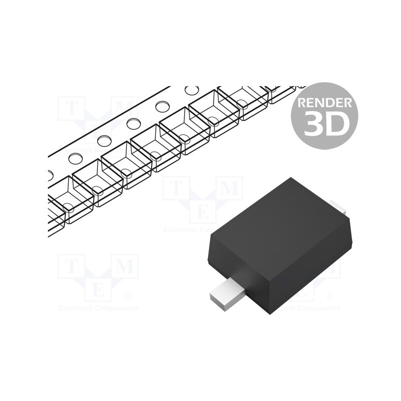 50 pcs : MM3Z3V6B - Diode: Zener, 0.2W, 3.6V, SMD, , SOD323F, single diode