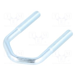 10 pcs : CBTD.8.35(1') - U-bolt, D, 1.25, steel, zinc, Thread len: 35mm, for antenna fixing