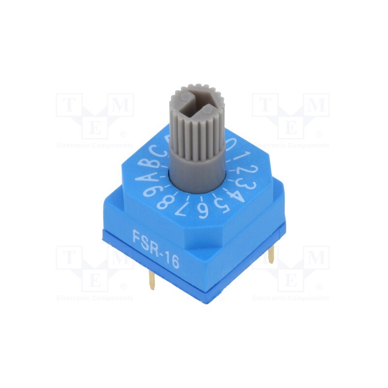 10 pcs : FSR-16 - Encoding switch, HEX/BCD, Pos: 16, THT, Rcont max: 80mΩ, 7Ncm, F