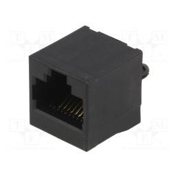 10 pcs : 949 - Socket, RJ45, PIN: 8, Layout: 8p8c, on PCBs, THT, straight