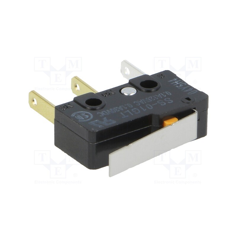 10 pcs : SS-01GLT - Microswitch SNAP ACTION, 0.1A/125VAC, 0.1A/30VDC, with lever