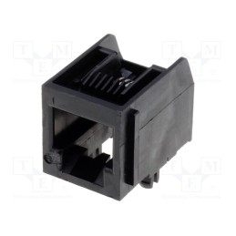 10 pcs : 950097661 - Socket, RJ12, PIN: 6, Cat: 3, PCB snap-in, nickel plated, on PCBs