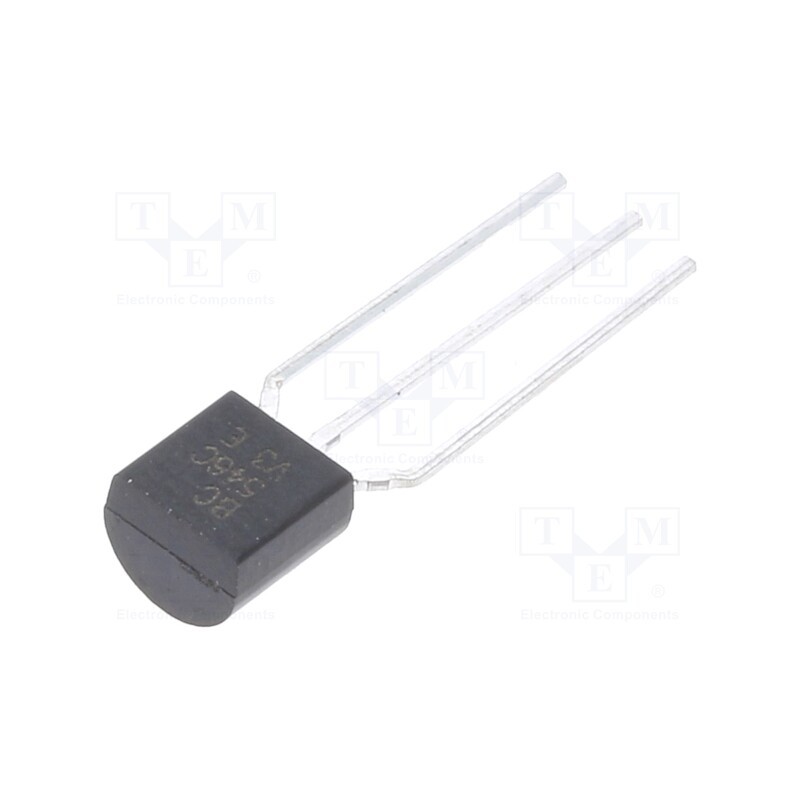10 pcs : BC546C - Transistor: NPN, bipolar, 65V, 0.1A, 500mW, TO92