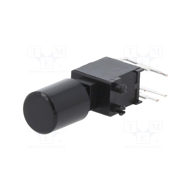 10 pcs : PB400EEQR1BLK - Switch: push-button, Pos: 2, SPST-NO x2, 3A/30VDC, OFF-ON, THT