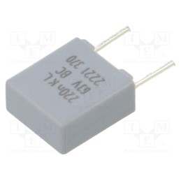 10 pcs : BFC237011224 - Capacitor: polyester, 220nF, 40VAC, 63VDC, 5mm, ±10%, 3.5x8x7.2mm