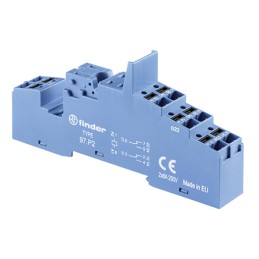 1 pcs - Finder 97 8 Pin 250V ac DIN Rail Relay Socket, for use with 46.52 Relay