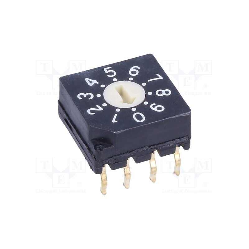 10 pcs : - Encoding switch, DEC/BCD, Pos: 10, THT, Rcont max: 100mΩ, UL94V-0