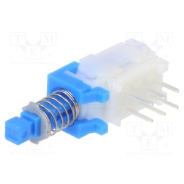 10 pcs : SPUJ190900 - Switch: push-button, Pos: 2, DPDT, 0.1A/30VDC, OFF-ON, THT, SPUJ