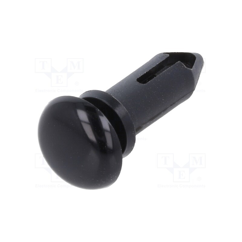 50 pcs : 8G418V20739 - Rivet, polyamide, L.rivet: 14.5mm, Panel cutout diam: 5mm, black