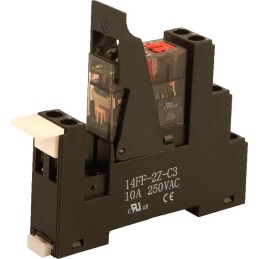1 pcs - Hongfa Europe GMBH RMTFL Series Interface Relay, DIN Rail Mount, 230V ac Coil, SPDT, 1-Pole, 16A Load